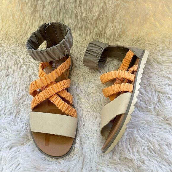 Sorel Ella II Ankle Strap Sandals -‎ Chrome Grey, Faded Spark sz 6  comfy - Picture 1 of 6